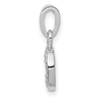 FJC Finejewelers 10 kt White Gold Initial O Charm 15 x 8 mm