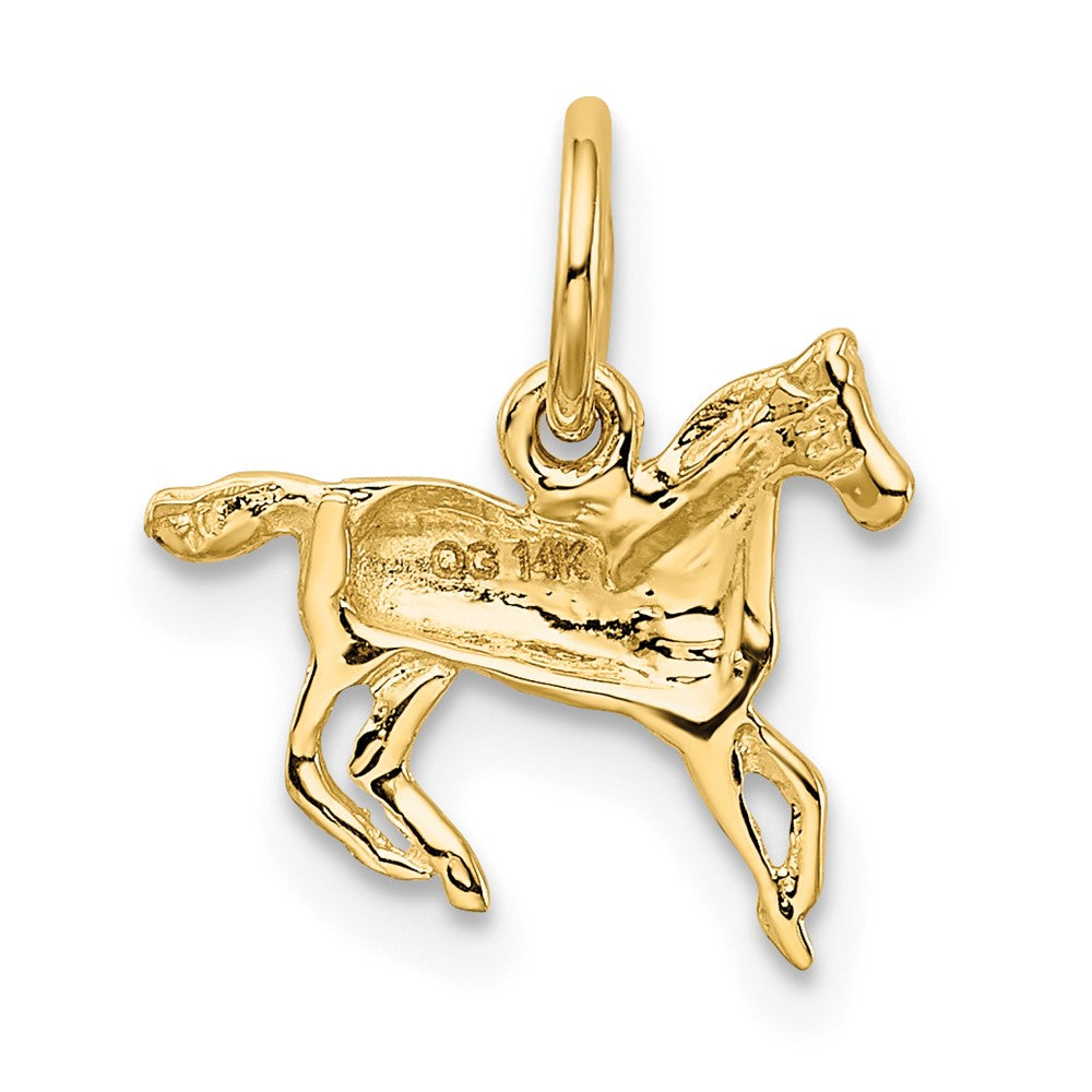 FJC Finejewelers 10 kt Yellow Gold Polished Horse Charm 13 x 13 mm