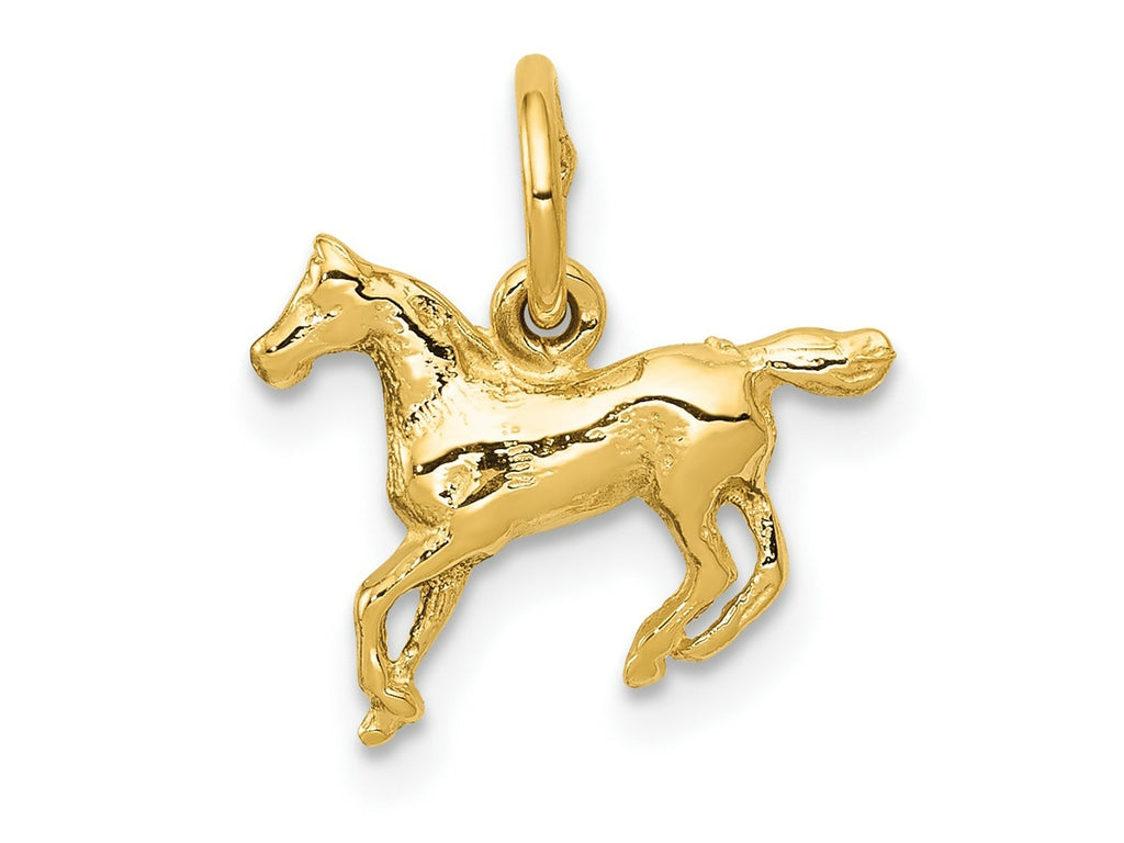 FJC Finejewelers 10 kt Yellow Gold Polished Horse Charm 13 x 13 mm
