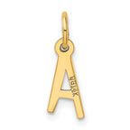 FJC Finejewelers 10 kt Yellow Gold Small Slanted Block Initial A Charm 15 x 6 mm