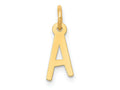 FJC Finejewelers 10 kt Yellow Gold Small Slanted Block Initial A Charm 15 x 6 mm