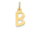 FJC Finejewelers 10 kt Yellow Gold Small Slanted Block Initial B Charm 15 x 6 mm