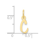 FJC Finejewelers 10 kt Yellow Gold Small Slanted Block Initial C Charm 15 x 5 mm