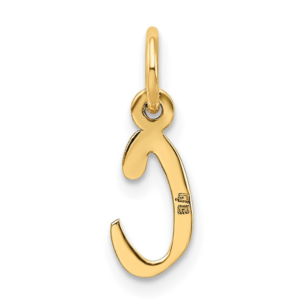 FJC Finejewelers 10 kt Yellow Gold Small Slanted Block Initial C Charm 15 x 5 mm