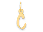FJC Finejewelers 10 kt Yellow Gold Small Slanted Block Initial C Charm 15 x 5 mm
