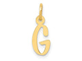 FJC Finejewelers 10 kt Yellow Gold Small Slanted Block Initial G Charm 15 x 6 mm