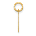 FJC Finejewelers 10 kt Yellow Gold Small Slanted Block Initial H Charm 15 x 6 mm