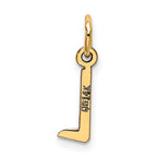 FJC Finejewelers 10 kt Yellow Gold Small Slanted Block Initial L Charm 15 x 6 mm