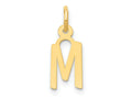 FJC Finejewelers 10 kt Yellow Gold Small Slanted Block Initial M Charm 15 x 6 mm