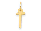 FJC Finejewelers 10 kt Yellow Gold Small Slanted Block Initial T Charm 15 x 6 mm