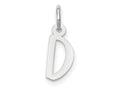 FJC Finejewelers 10 kt White Gold Small Slanted Block Initial D Charm 15 mm x 6 mm