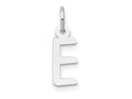 FJC Finejewelers 10 kt White Gold Themed Small Slanted Block Initial E 15 mm x 6 mm