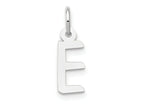 FJC Finejewelers 10 kt White Gold Themed Small Slanted Block Initial E 15 mm x 6 mm