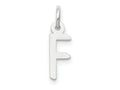 FJC Finejewelers 10 kt White Gold Themed Small Slanted Block Initial F Char 15 mm x 6 mm