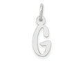 FJC Finejewelers 10 kt White Gold Themed Small Slanted Block Initial G Char 15 mm x 6 mm