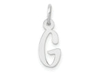 FJC Finejewelers 10 kt White Gold Themed Small Slanted Block Initial G Char 15 mm x 6 mm