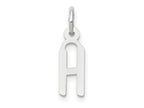 FJC Finejewelers 10 kt White Gold Themed Small Slanted Block Initial H Char 15 mm x 6 mm