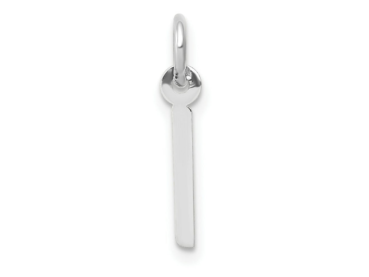 FJC Finejewelers 10 kt White Gold Themed Small Slanted Block Initial I Char 15 mm x 6 mm