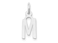 FJC Finejewelers 10 kt White Gold Themed Small Slanted Block Initial M Char 15 mm x 6 mm
