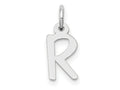 FJC Finejewelers 10 kt White Gold Themed Small Slanted Block Initial R Char 15 mm x 6 mm