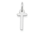 FJC Finejewelers 10 kt White Gold Themed Small Slanted Block Initial T Char 15 mm x 6 mm