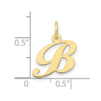 FJC Finejewelers 10 kt Yellow Gold Small Fancy Script Initial B Charm 16 x 16 mm