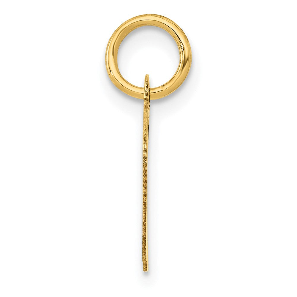 FJC Finejewelers 10 kt Yellow Gold Small Fancy Script Initial D Charm 16 x 15 mm