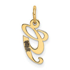 FJC Finejewelers 10 kt Yellow Gold Small Fancy Script Initial G Charm 16 x 17 mm