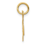 FJC Finejewelers 10 kt Yellow Gold Small Fancy Script Initial K Charm 16 x 17 mm