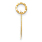 FJC Finejewelers 10 kt Yellow Gold Small Fancy Script Initial O Charm 16 x 17 mm
