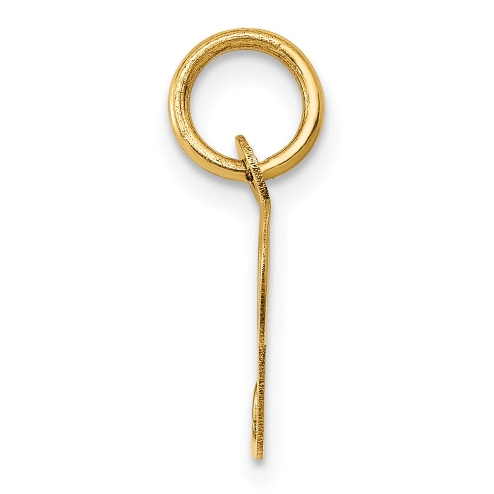 FJC Finejewelers 10 kt Yellow Gold Small Fancy Script Initial P Charm 16 x 17 mm