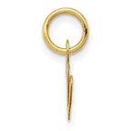 FJC Finejewelers 10 kt Yellow Gold Small Fancy Script Initial V Charm 16 x 17 mm