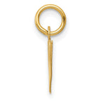 FJC Finejewelers 10 kt Yellow Gold Small Fancy Script Initial W Charm 16 x 17 mm