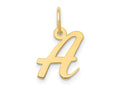 FJC Finejewelers 10 kt Yellow Gold Small Script Initial A Charm 17 x 11 mm