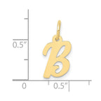 FJC Finejewelers 10 kt Yellow Gold Small Script Initial B Charm 17 x 10 mm