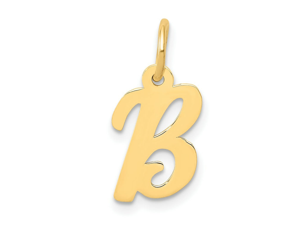 FJC Finejewelers 10 kt Yellow Gold Small Script Initial B Charm 17 x 10 mm