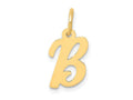 FJC Finejewelers 10 kt Yellow Gold Small Script Initial B Charm 17 x 10 mm