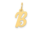 FJC Finejewelers 10 kt Yellow Gold Small Script Initial B Charm 17 x 10 mm