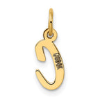 FJC Finejewelers 10 kt Yellow Gold Small Script Initial C Charm 17 x 8 mm