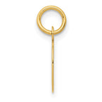 FJC Finejewelers 10 kt Yellow Gold Small Script Initial D Charm 17 x 11 mm