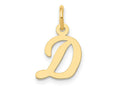 FJC Finejewelers 10 kt Yellow Gold Small Script Initial D Charm 17 x 11 mm
