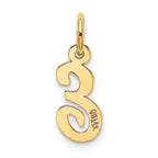 FJC Finejewelers 10 kt Yellow Gold Small Script Initial E Charm 17 x 11 mm