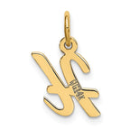 FJC Finejewelers 10 kt Yellow Gold Small Script Initial H Charm 17 x 11 mm