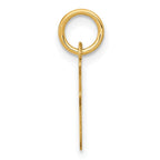 FJC Finejewelers 10 kt Yellow Gold Small Script Initial I Charm 17 x 11 mm