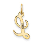 FJC Finejewelers 10 kt Yellow Gold Small Script Initial L Charm 17 x 11 mm