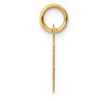FJC Finejewelers 10 kt Yellow Gold Small Script Initial O Charm 17 x 11 mm
