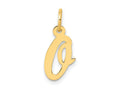 FJC Finejewelers 10 kt Yellow Gold Small Script Initial O Charm 17 x 11 mm
