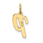 FJC Finejewelers 10 kt Yellow Gold Small Script Initial P Charm 17 x 11 mm