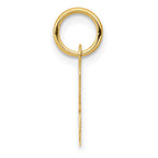 FJC Finejewelers 10 kt Yellow Gold Small Script Initial R Charm 17 x 11 mm