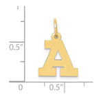 FJC Finejewelers 10 kt Yellow Gold Small Block Initial A Charm 18 x 12 mm